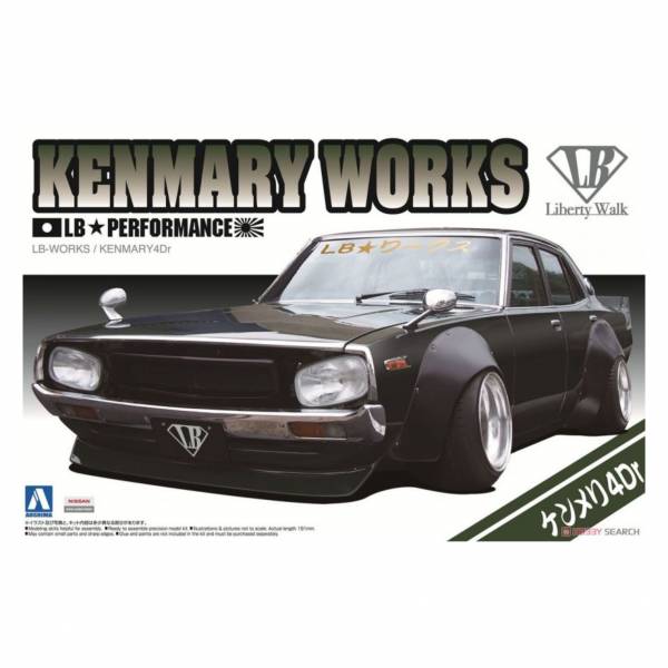 青島社 AOSHIMA  1/24 汽車模型 LB-Works NO.08 KENMARY 4Dr 組裝模型  
