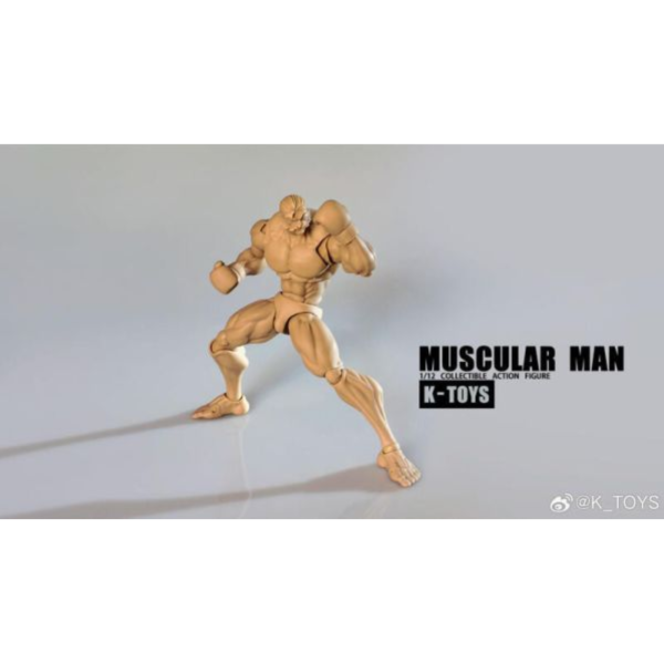 預購7-9月 K-Toys 1/12 強壯肌肉男素體 KT01C 黑膚 