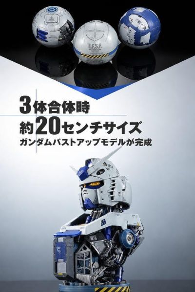 預購2月 (特大) 鋼彈頭像TRINITY RX-78-3 請注意 此款為G3配色 非原色 一套三顆 S1003 
