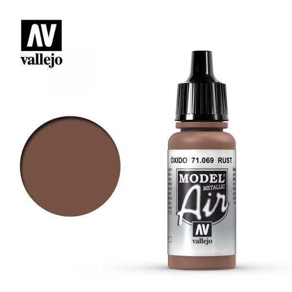 西班牙 Vallejo AV水性漆 Model Air 71069 氧化鐵色(金屬色) 17ml 