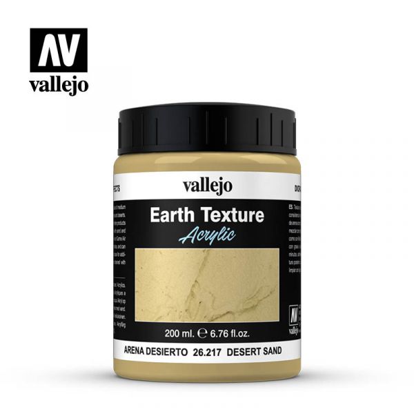 Acrylicos Vallejo - 26217 - 佈景效果 Diorama Effects - 沙漠沙膏 Desert Sand - 200 ml. 