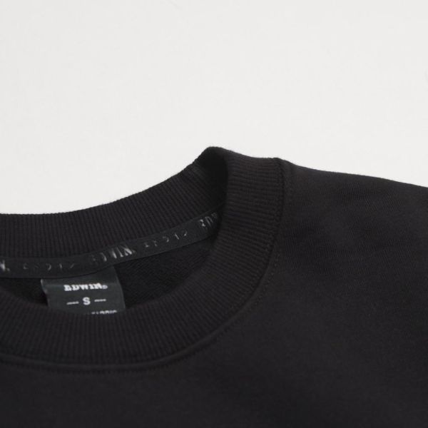 預購Q4 EDWIN x MADWORKS狂熱烈火文字刺繡電馭寬版長袖T-黑 