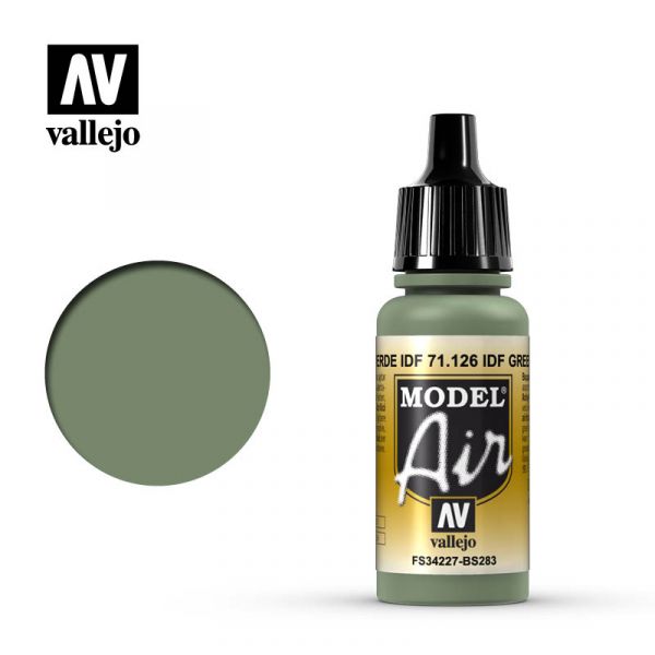 西班牙 Vallejo AV水性漆 Model Air 71126 IDF綠色 17ml 