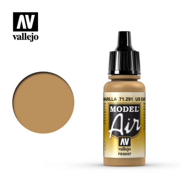 西班牙 Vallejo AV水性漆 Model Air 71291 美國土地黃色 17ml 