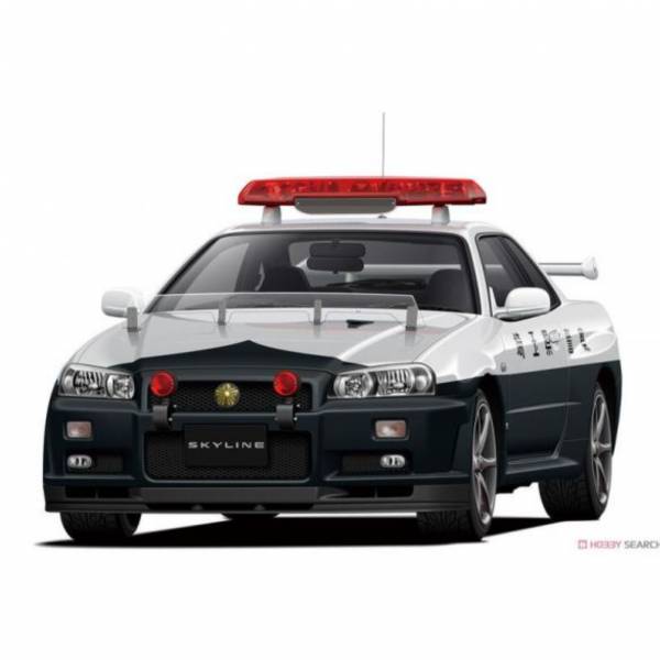 青島社 AOSHIMA 1/24 巡邏車#1 日產 BNR34 Skyline GT-R '99 組裝模型 