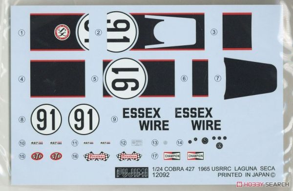 富士美 FUJIMI 1/24 #12092 RS56 SHELBY COBRA 427 S/C 1965 Laguna 