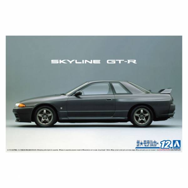 青島社 AOSHIMA 1/24 汽車模型 模型車 No.12 061435 日產 Skyline BNR32 GT-R '89 組裝模型 AOSHIMA 1/24 閃電霹靂車 阿斯拉 AKF-0/G LIFTING TURN模式