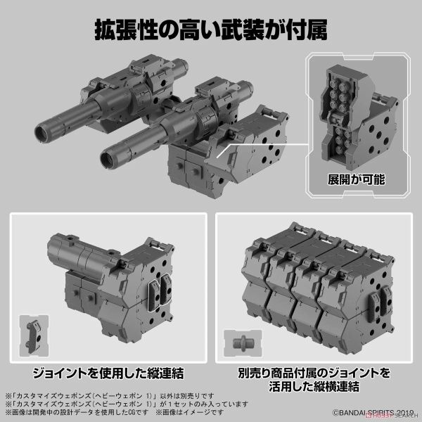 萬代 BANDAI 組裝模型 30MM 1/144 改裝武器組(重武裝) 