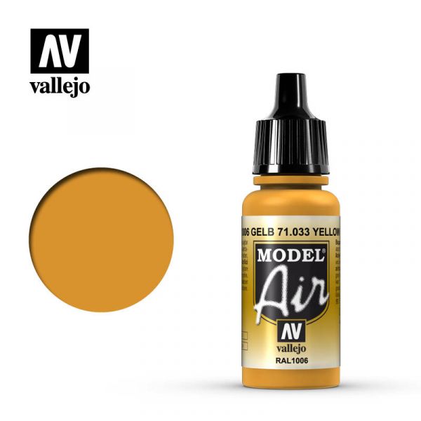 西班牙 Vallejo AV水性漆 Model Air 71033 黃赭石色 17ml 