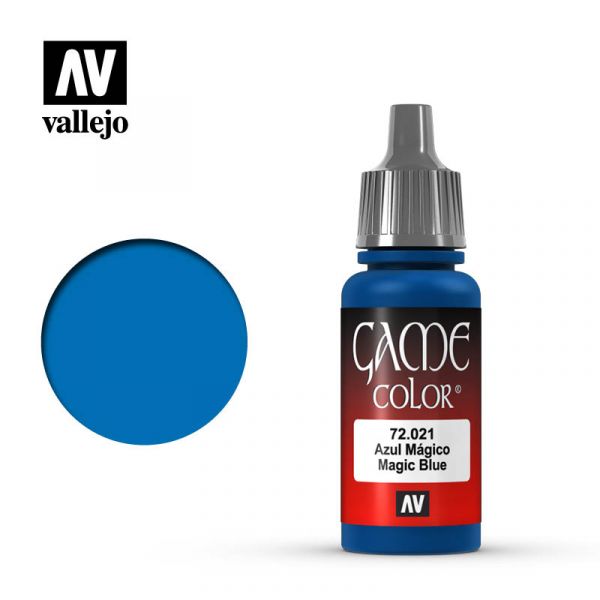 Acrylicos Vallejo -021 - 72021 - 遊戲色彩 Game Color - 魔法藍色 Magic Blue - 17 ml. 