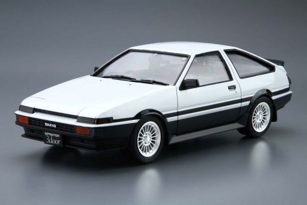 青島社 AOSHIMA 1/24 汽車模型 模型車 No.05 061411 AE86 SPRINTER TRUENO GT-APEX'85 組裝模型 AOSHIMA 1/24 閃電霹靂車 阿斯拉 AKF-0/G LIFTING TURN模式