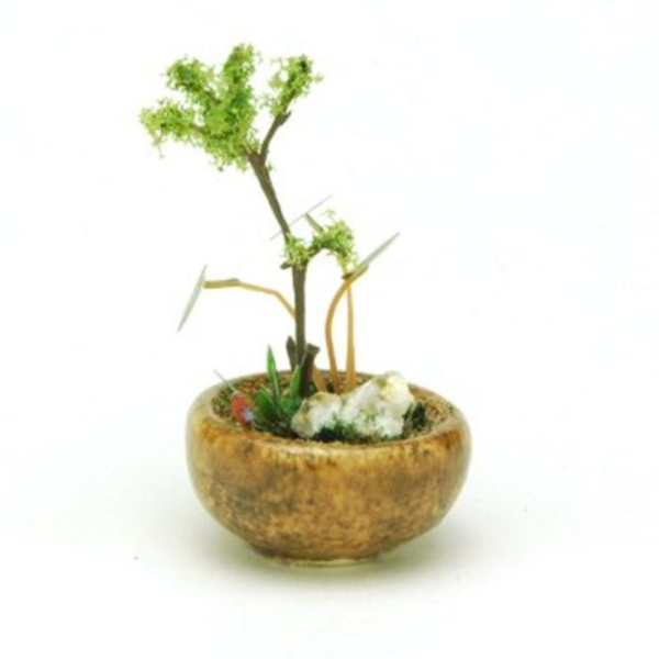 預購9月 PLATZ BONN02 圓形盆栽 茶色 完成品 