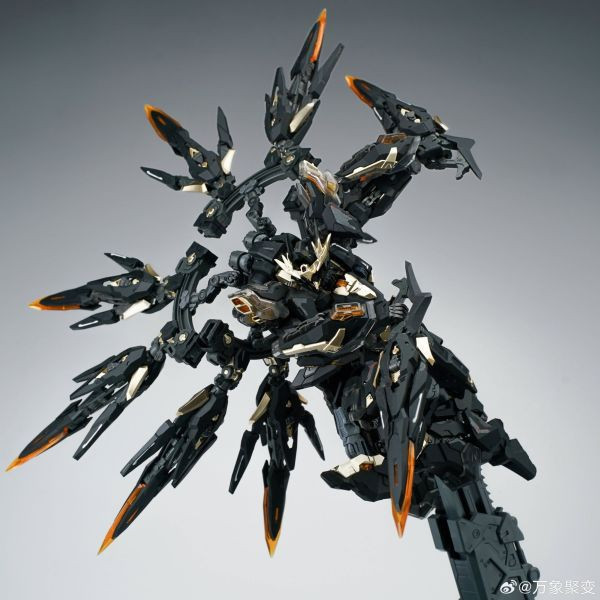 萬象聚變 1/100 黑天啟 預噴塗外甲 合金骨架 組裝模型 