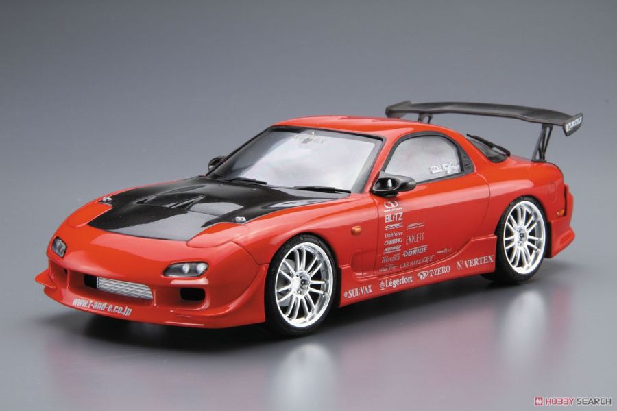 青島社 AOSHIMA 1/24 汽車模型 改裝車 No.9 馬自達 VERTEX FD3S RX-7 組裝模型 AOSHIMA 1/24 閃電霹靂車 阿斯拉 AKF-0/G LIFTING TURN模式