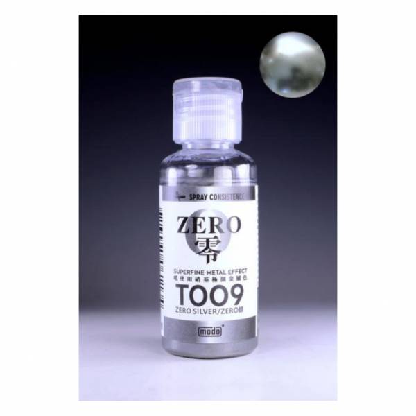 摩多製漆所 MODO 硝基漆 T009 ZERO零 極細金屬色-銀色 30ml 
