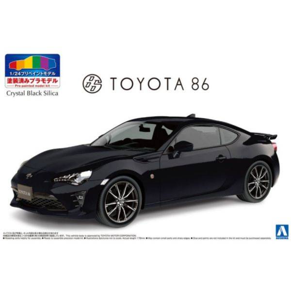 青島社 AOSHIMA  1/24 汽車模型 Toyota ZN6 Toyota 86 ZN6 2016 (鑽石黑已塗裝車殼) 組裝模型 