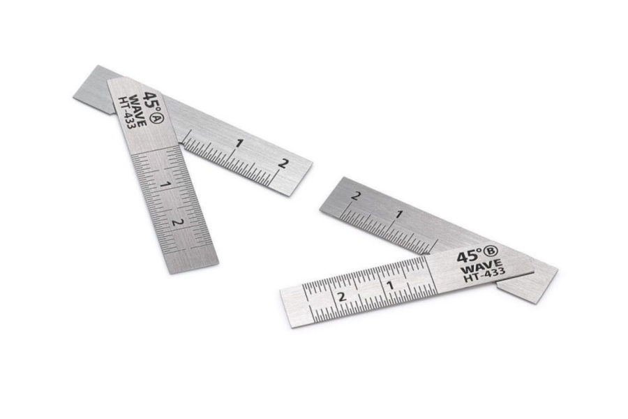 Wave HT433 HG 不鏽鋼T型尺（短款）2件裝 45度 