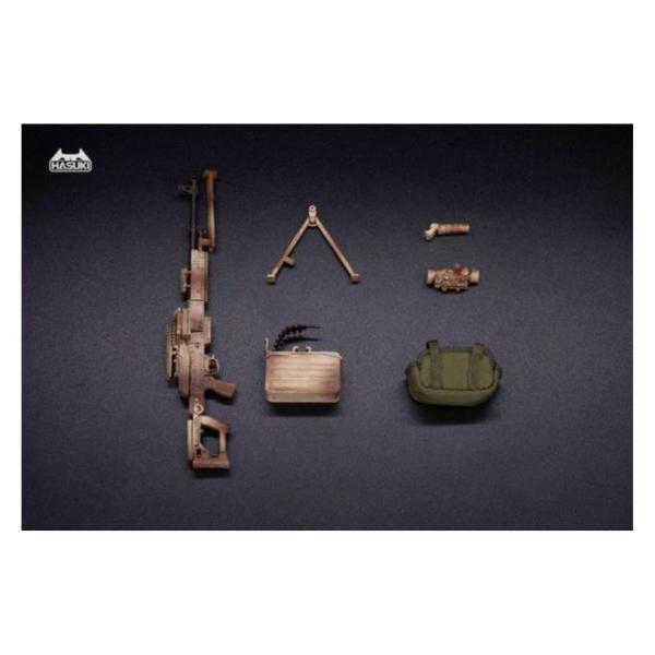 預購26年Q3 HASUKI 神貓跳動 1/12人偶適用武器配件 PKM B款 沙漠迷彩 