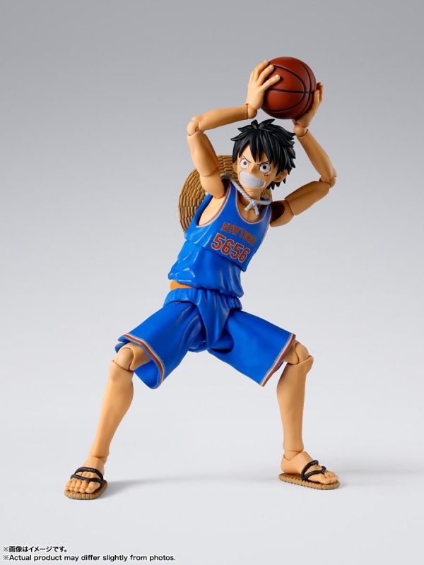 預購10月 萬代 S.H.F 航海王 ONE PIECE×NBA 魯夫 -KNICKS ver.- 