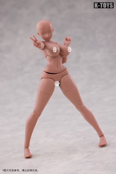 預購10-12月 K-Toys 日漫風 豐滿女素體 KT02C 黑膚 1/12 