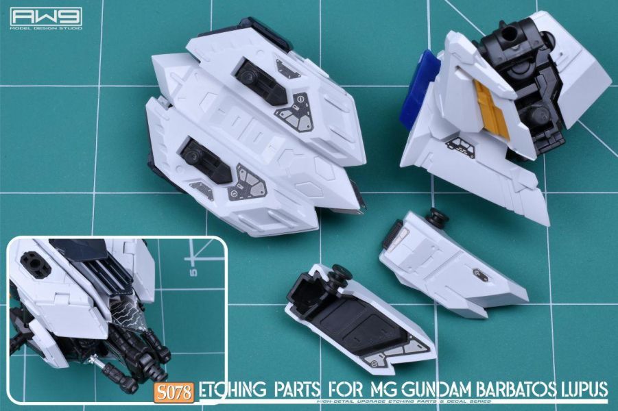 預購4月 鋼魂 AW9 S078 MG 1/100 天狼型獵魔鋼彈專用蝕刻片 附水貼 