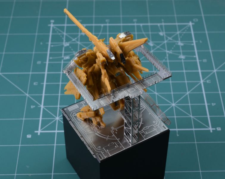 MADWORKS MT-39 Artifact/Converge/食玩扭蛋 用情景蝕刻片改造套件 木塊底座 (不含銘版)