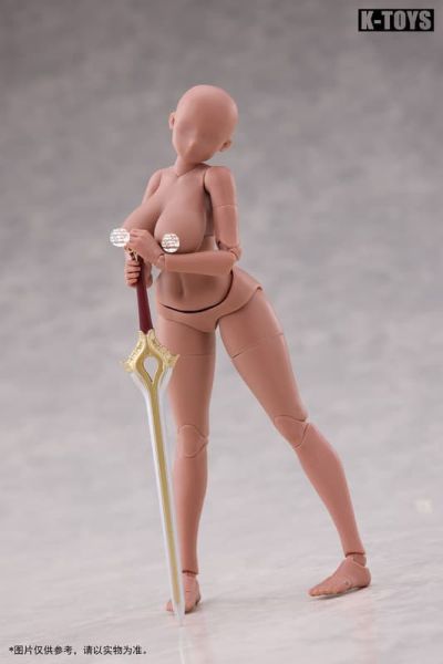 預購10-12月 K-Toys 日漫風 豐滿女素體 KT02C 黑膚 1/12 