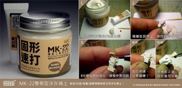 摩多製漆所 MODO MK-22 雙劑型洋灰補土 