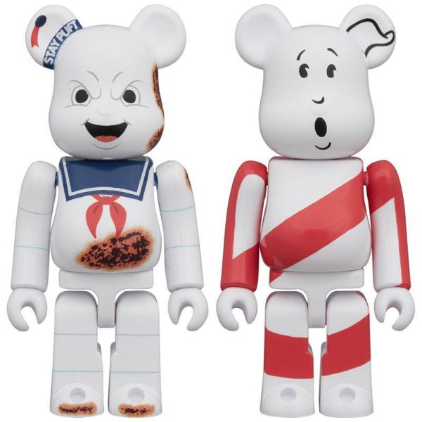 預購8月 BE@RBRICK 庫柏力克熊x魔鬼剋星 棉花糖人 憤怒臉＆禁止幽靈 100% 2入組 