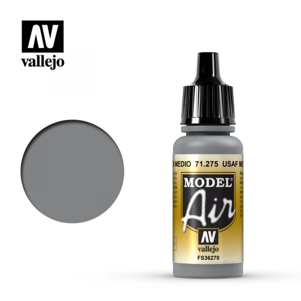 西班牙 Vallejo AV水性漆 Model Air 71275 美國空軍中階灰色 17ml 