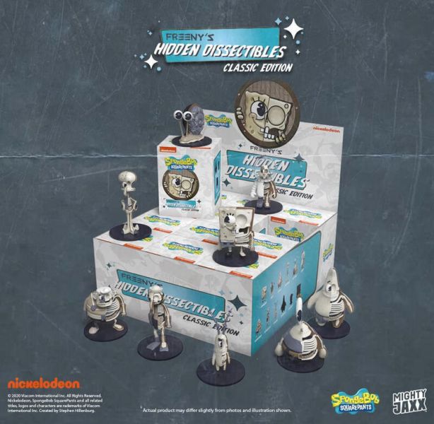 Mighty Jaxx XXRAY 半剖 半解剖 海綿寶寶 4吋 WAVE2 灰階版 12組1套 