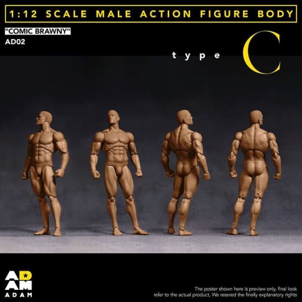 預購26年Q1 ADAM-AD02 超可動 漫畫精壯男性素體 1/12