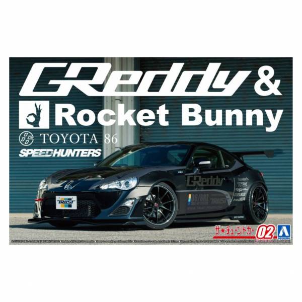 青島社 AOSHIMA 1/24 汽車模型 改裝車 No.02 豐田86'12 Greddy&Rocket Bunny VOLK RACING 組裝模型 AOSHIMA 1/24 閃電霹靂車 阿斯拉 AKF-0/G LIFTING TURN模式