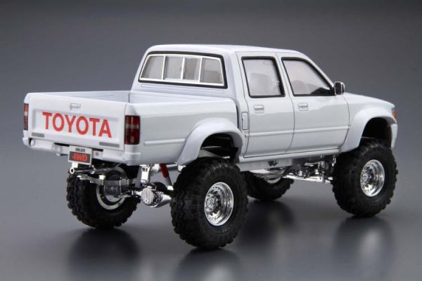 青島社 AOSHIMA 1/24 汽車模型  TOYOTA LN107 Hilux 雙排高懸掛版 AOSHIMA 1/24 閃電霹靂車 阿斯拉 AKF-0/G LIFTING TURN模式