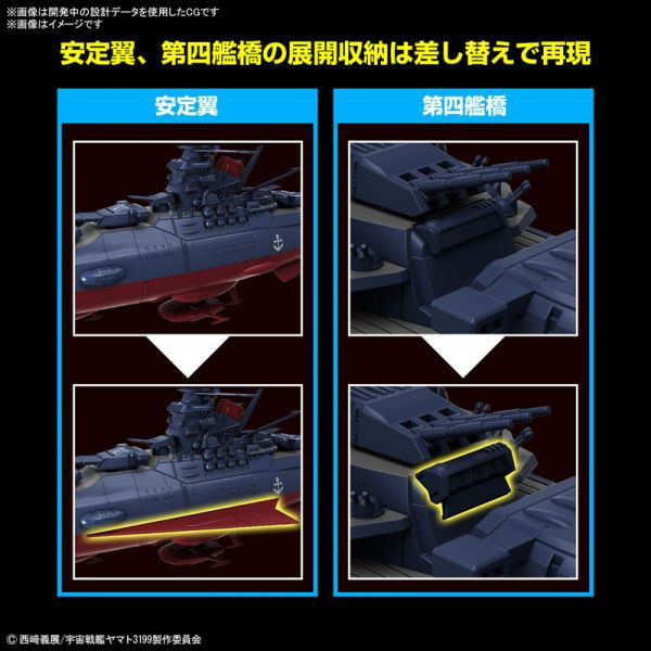 萬代 1/1000 宇宙戰艦大和號3199 第3次改裝型:參戰章敘勛儀式紀念塗裝 組裝模型 