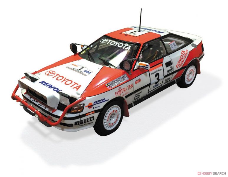 青島社 AOSHIMA  1/24 汽車模型 BEEMAX SERIES NO.08 Toyota Celica GT-FOUR (ST165) 1990 SAFARI RALLY VER. 組裝模型   