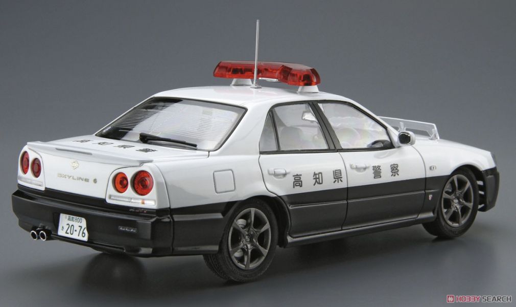 青島社 AOSHIMA 1/24 汽車模型 模型車 No.SP 061251 日產 Skyline ER34 巡邏車 '01 組裝模型 AOSHIMA 1/24 閃電霹靂車 阿斯拉 AKF-0/G LIFTING TURN模式