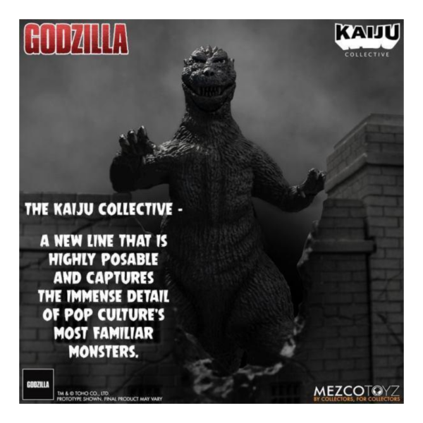 MEZCO TOYZ 12吋 Kaiju Collective 哥吉拉 1954 黑白 可動完成品 
