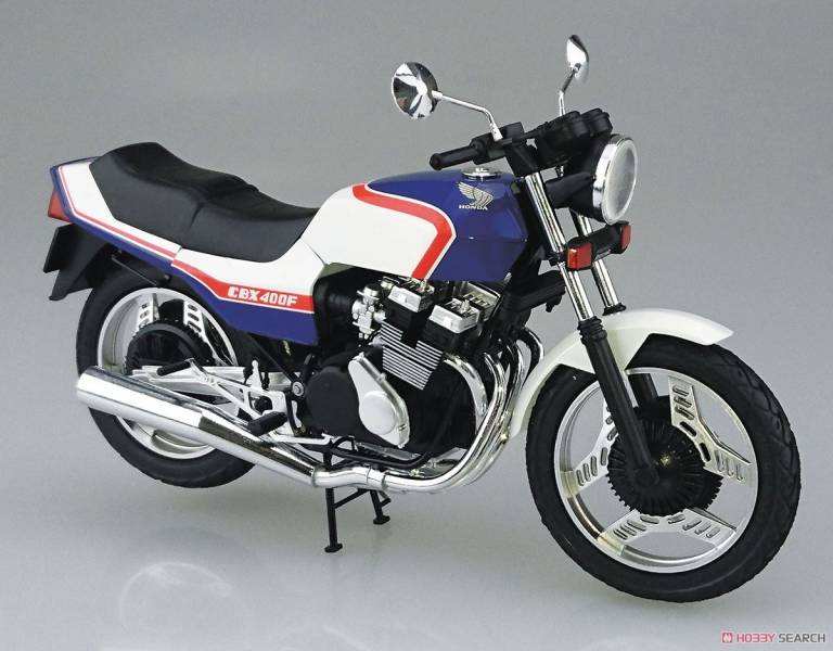 青島社 AOSHIMA 1/12 本田 NC07 CBX400F 糖果藍/貝殼白 '81 組裝模型 