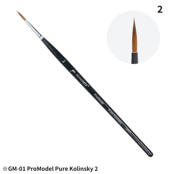 預購6月 GM-01 2號 純貂毛畫筆 Pure Kolinsky 
