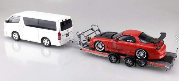 青島社 AOSHIMA 1/24 汽車模型 Brian James拖車A4運輸拖車 組裝模型 