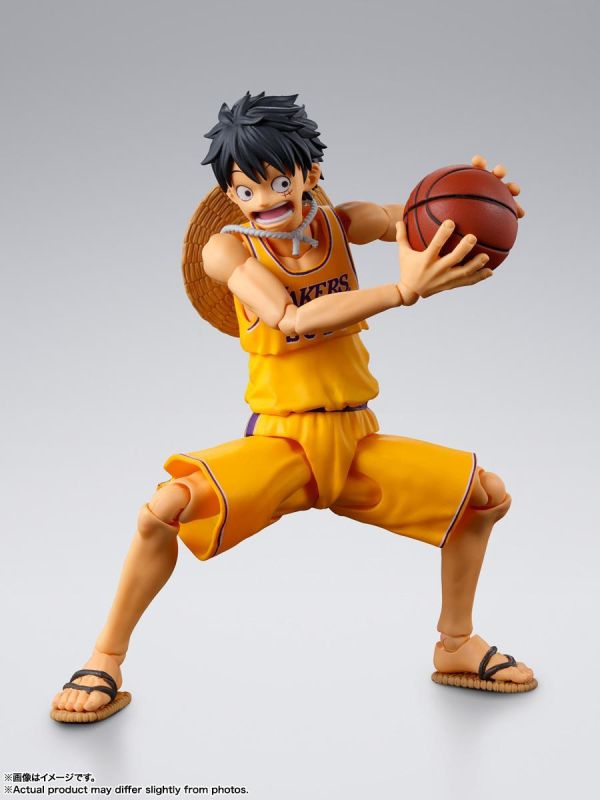 預購10月 萬代 S.H.F 航海王 ONE PIECE×NBA 魯夫 -LAKERS ver.- 