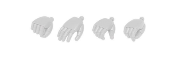 WAVE  F-HANDS 圓形手 S 白色 
