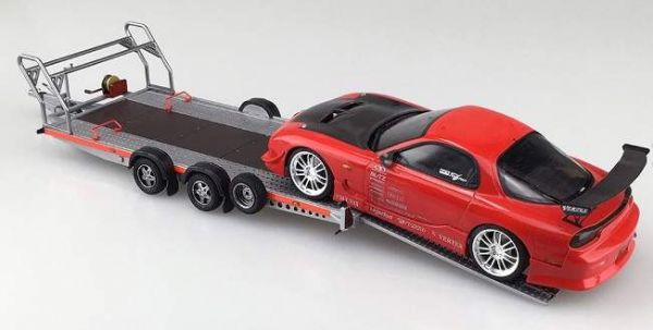 青島社 AOSHIMA 1/24 汽車模型 Brian James拖車A4運輸拖車 組裝模型 