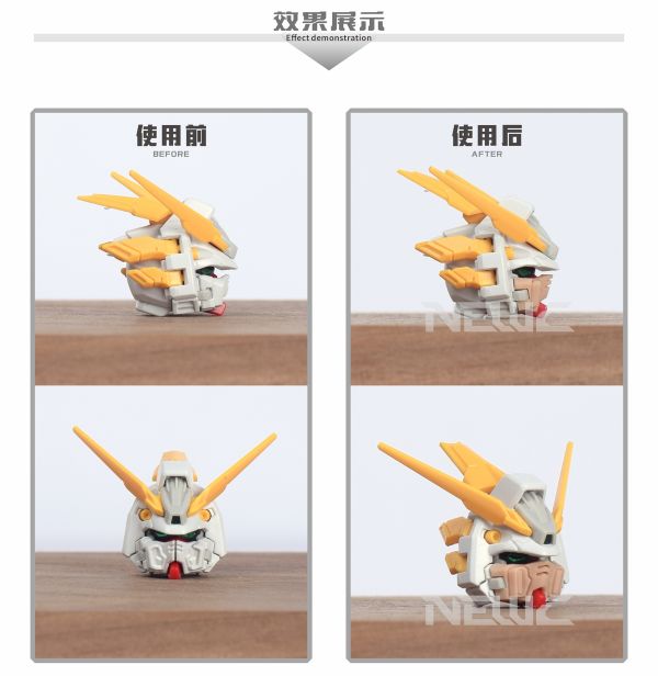 預購8月 MADWORKS 新月 RG閃光鋼彈-造型手三對+肩甲+臉部 改件（透明/膚色)2種選擇 