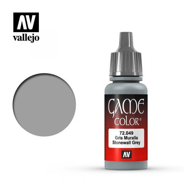 Acrylicos Vallejo -049 - 72049 - 遊戲色彩 Game Color - 石牆灰色 Stonewall Grey - 17 ml. 