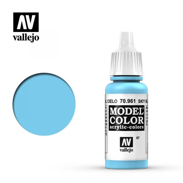 Acrylicos Vallejo -067 - 70961 - 模型色彩 Model Color - 天藍色 Sky Blue - 17 ml. 
