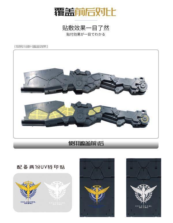 新月 萬代 PG 1/60 能天使鋼彈 地台 專用 預裁切膠帶 