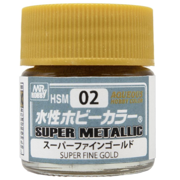 郡氏 GSI 水性漆 HSM-02 超金屬 金色 10ml 