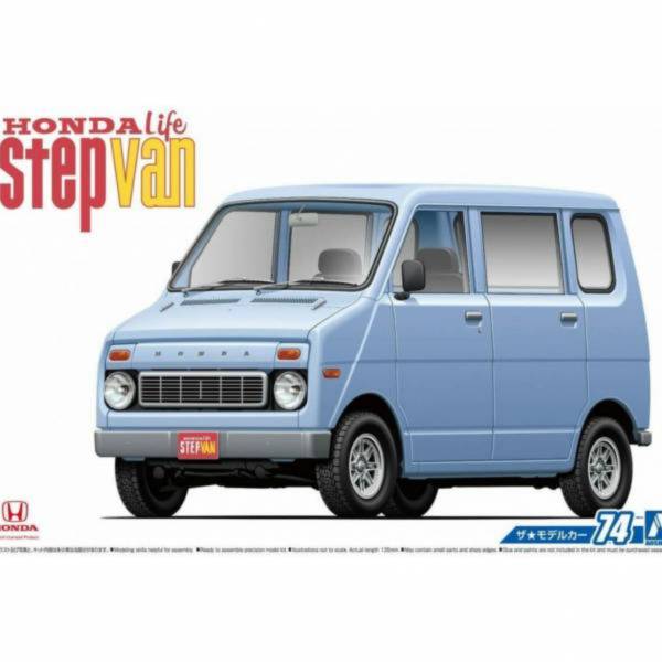 青島社 AOSHIMA 1/20 汽車模型 Honda VA Life Step Van 1974 組裝模型 